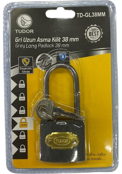 Ennalbur Tudor 38 Mm Uzun Gri Asma Kilit