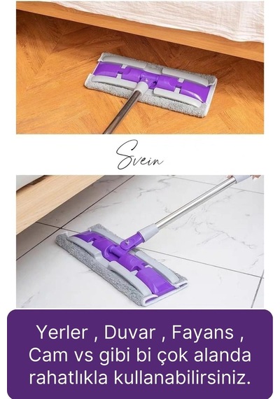 Tak Kullan Çıkart Teleskopik Saplı Yedek Bezli Mandallı Mop