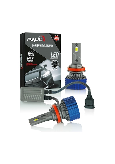 Paul Süper Pro H11-h8-h9-h16 24.000 Lümen Güç Şimşek Etkili Odaklı Ufuk Çizgili Csp Led