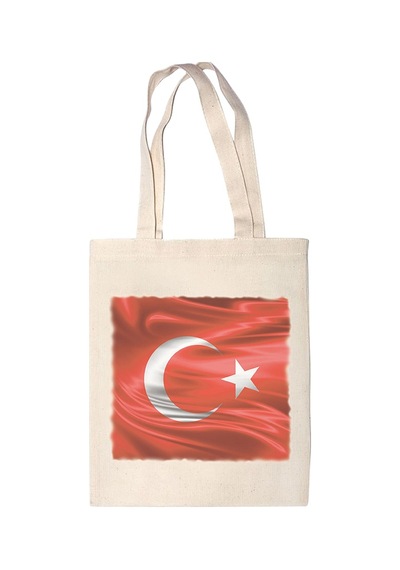 Anahtarlık Sepeti Bez Çanta - Türkiye Bayrak