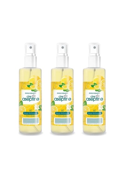 Jenerik 3 Adet Limon Kolonyası Ev Ofis Pratik Kullanım Sprey 100ml