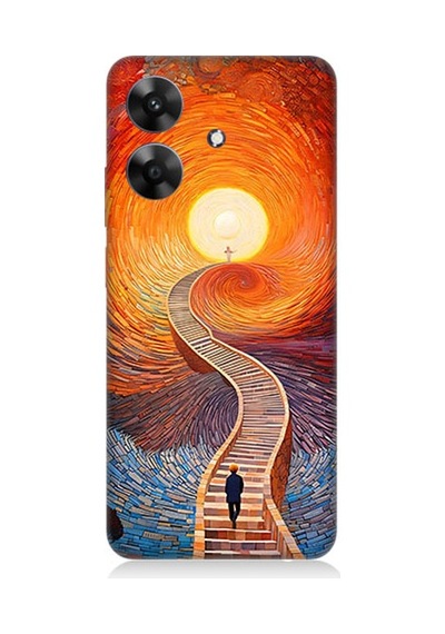 Realme Note 60 Uyumlu Işıklı Yol  Desenli Silikon Kılıf
