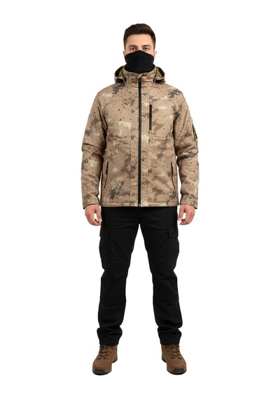Mysia Outdoor Jandarma Kamuflaj Soft Shell Mont Çift Kat Polarlı Çok Renkli