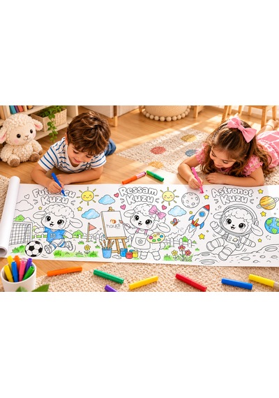 Haydi Dekor Sevimli Kuzular Boyama Rulosu 30x400 Cm 4 Metre Dev Boyama Kağıdı, 3+ Yaş Çocuklar Için Eğitici Ve Eğlenceli Aktivite Rulosu, Okul Öncesi Anaokulu Kreş Etkinliği, 1 Adet Haydi Dekor Sevimli Kuzular Boyama Rulosu 30x400 Cm 4 Metre Dev Boyama Kağıdı, 3+ Yaş Çocuklar Için Eğitici Ve Eğlenceli Aktivite Rulosu, Okul Öncesi Anaokulu Kreş Etkinliği, 1 Adet