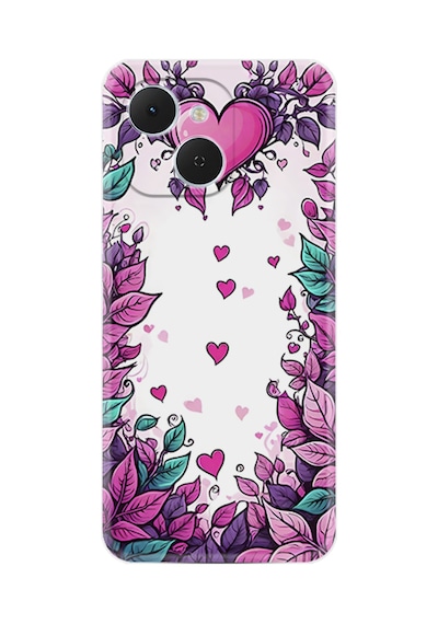 Tecno Spark 40c Km4n Kılıf Boutique Baskılı Resimli Kalpler Pcode -009