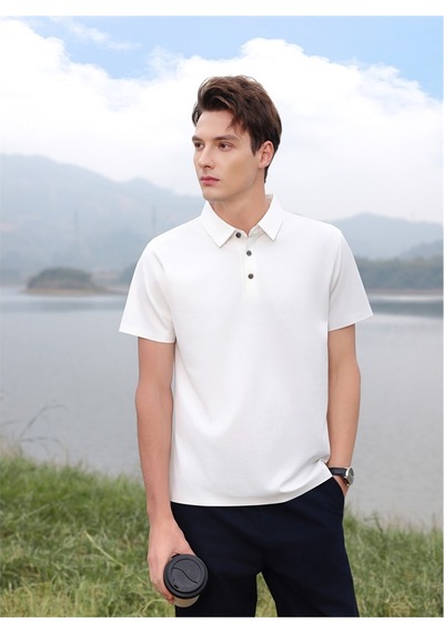 New Performance Premium Polo T-shirt 67.1% Nylon 22.0% Pamuk 10.9% Spandex Beyaz