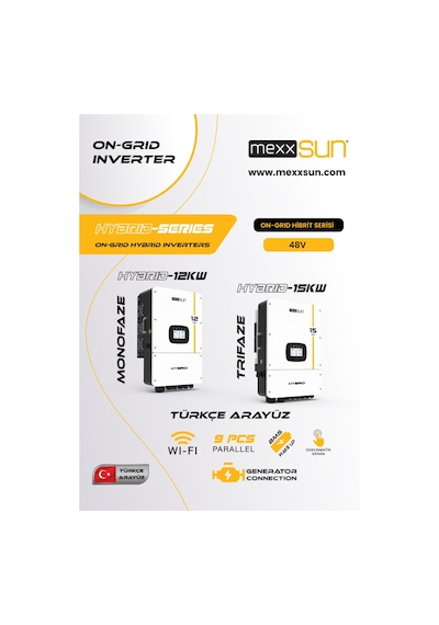 Mexxsun 15 Kw Lv 48v Hibrit Trifaze İnverter