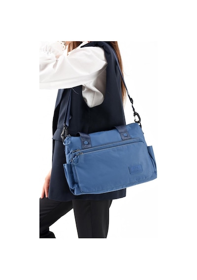 Baginn Kadın Omuz Çantası Paraşüt Kumaş Çapraz Askılı Elde Tutmalı Postacı Çantası 31 26 Cm Su İtici Kumaş Mavi