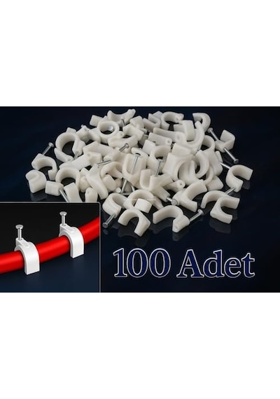 Hiva Çelik Çivili Kroşe, Kablo Klipsi, Dayanıklı, Plastik, Beyaz, Pratik, Kablo Sabitleme Aparatı, Elektrik, Tesisat Düzenleme İçin, Çivi Klips Seti, 100 Adet No:1 Hiva Çelik Çivili Kroşe, Kablo Klipsi, Dayanıklı, Plastik, Beyaz, Pratik, Kablo Sabitleme Aparatı, Elektrik, Tesisat Düzenleme İçin, Çivi Klips Seti, 100 Adet No:1