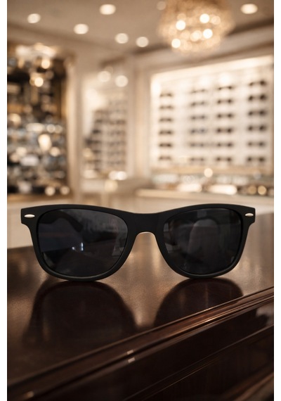 Black Wayfarer Mat Rengi Güneş Gözlüğü Siyah - 865065167 Siyah