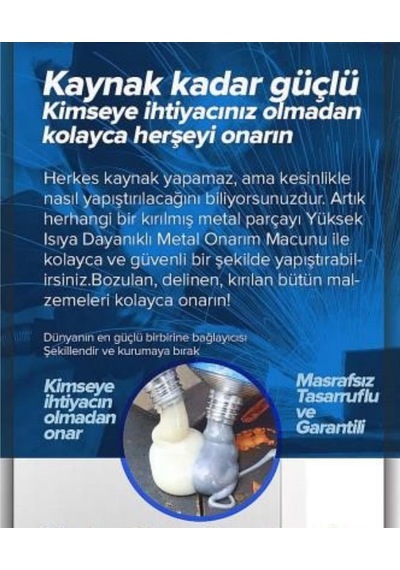 Megabond Çift Karışım Soğuk Kaynak Macun Yapıştırıcı 20Gr N11.3346