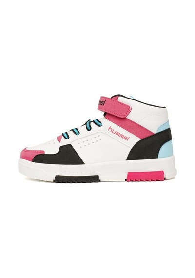 Hummel Courfu Jr 900553-9047 Beyaz & Siyah & Pembe Kız Çocuk Günlük Spor Ayakkabı Beyaz