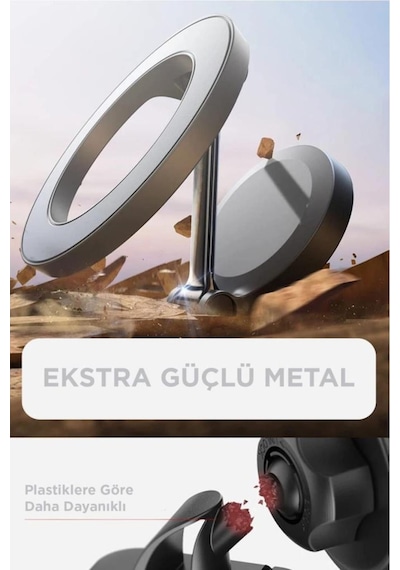 Apple Uyumlu iPhone 11-12-13-14-15-16 Plus-16 Pro Max  Magsafe Manyetik Mıknatıslı Araç Içi Telefon Tutucu
