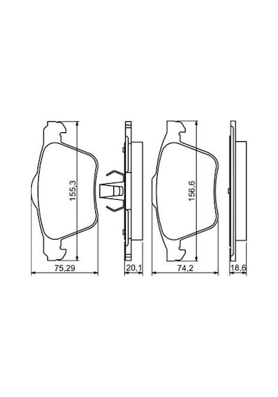 Volvo S60 1.6d Drive 2011-2015 Bosch Ön Balata Wva24142