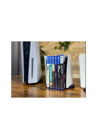 Ps5 Konsol Tasarımlı Cd Stand Rafı, İkonik Konsol Görünümlü Oyun Kutusu Cd Rafı Stand Organizer