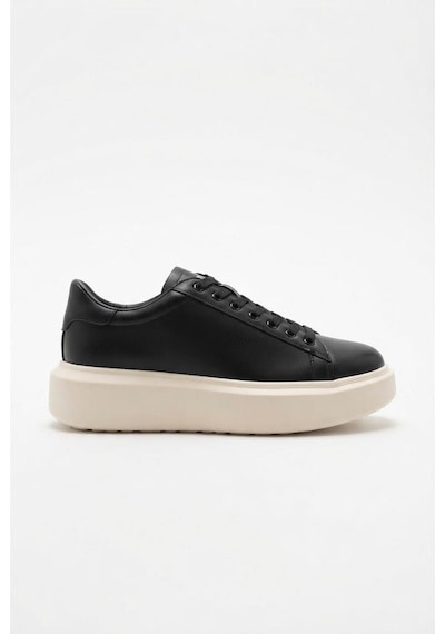 Lufian Lufıan Gage Siyah Beyaz Erkek Deri Sneaker Ayakkabı SİYAH-BEYAZ
