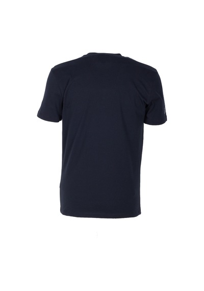 Erkek Tişört Bisiklet Yaka Lacivert Slim Fit Baskılı T-shirt Ncs Jeans 1296 Lacivert