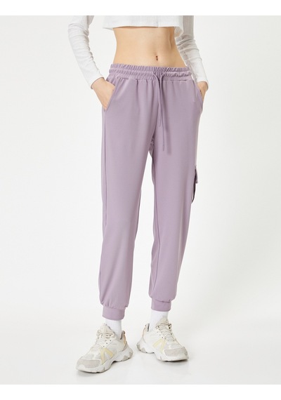 Koton Spor Jogger Eşofman Altı Kargo Cepli Lila 4sak40125nk Lila