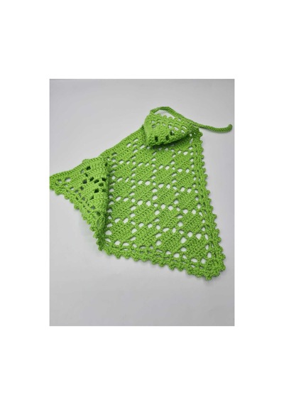 Örgü Bandana Saç Bandanası Yeşil