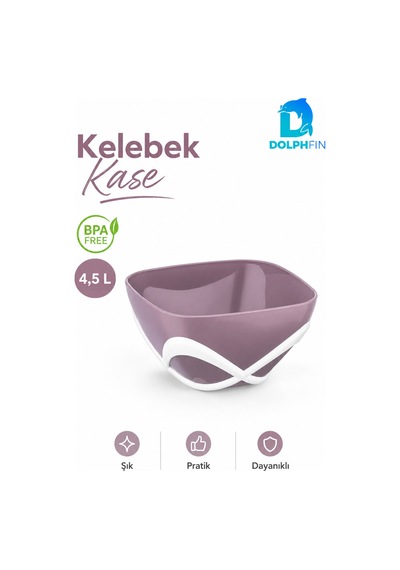 Kelebek Kase 750 Ml Bpa Free Dekoratif Sunum Ve Çerez Kasesi çok renkli