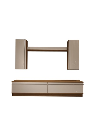 Decoraktiv Eko 5db Mdf Std Tv Ünitesi Tv Sehpası - Ceviz Beyaz Ahşap - Beyaz