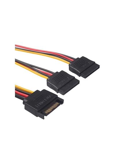 Sata Power Çoğaltıcı 1 Erkek 2 Dişi Sata Power Kablo Power Sata Çoğaltıcı Kablo 20 Cm