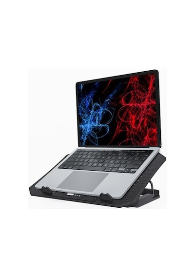 Juo Ventus 5 Fanlı 2200 RPM LCD Ekranlı Led Aydınlatmalı Hız ve Yükseklik Ayarlı Gaming Oyuncu Notebook Soğutucu