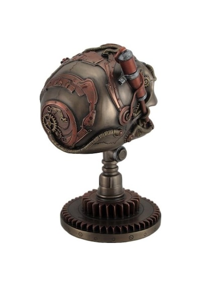 Veronese Design Bronz/bakır Hazır Steampunk Kafatası Heykeli