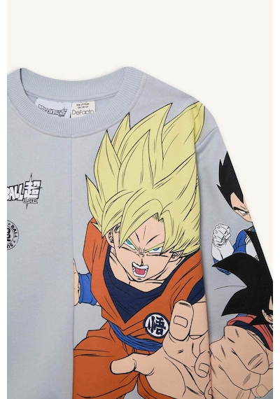 DeFacto Erkek Çocuk Dragon Ball New Bisiklet Yaka Sırt Baskılı Kalın Sweatshirt D6814A824WNGR297