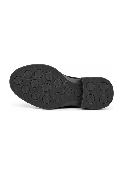 Stato Liana Süet Görünümlü Bağcıklı Kadın Loafer Siyah Süet