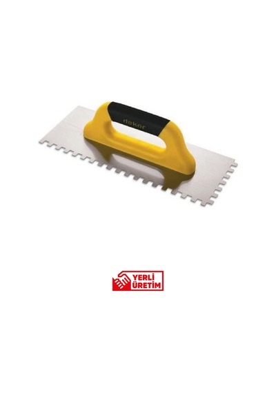Dekor 831 Seramik Malası Plastik Saplı 40 Cm 12x12 Dişli Paslanmaz Çelik Yerli Üretim