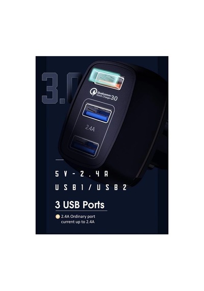Joyroom C-m303 Qc 3.0 30w 3xusb Araç Şarj Cihazı