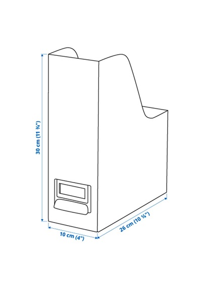 2 Adet Dosyalık Yükseklik 30 Cm 2'li Set Evrak Rafı Ikea Kutu Gri
