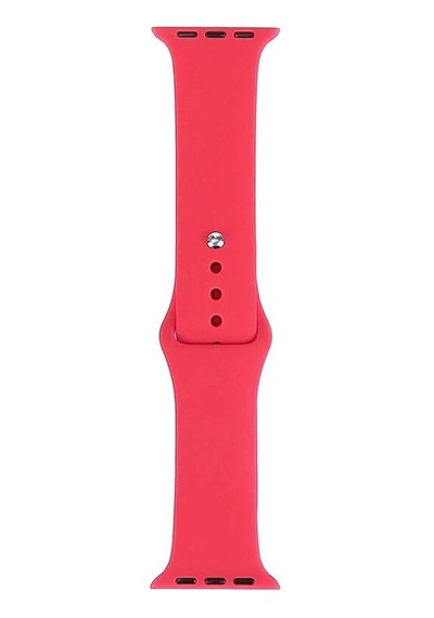 Apple Watch 7 45mm Uyumlu Band Klasik Silikon Kordon - Light Rose Red - T31257