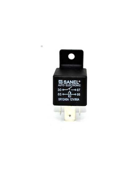 12V Mini Güç Rölesi 80A 4 Uçlu Terminal Fişi ile Sanel