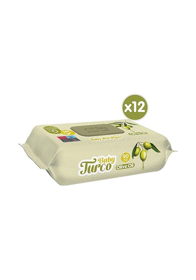 Baby Turco Zeytinyağlı Bebek Islak Mendil 12X90 Adet