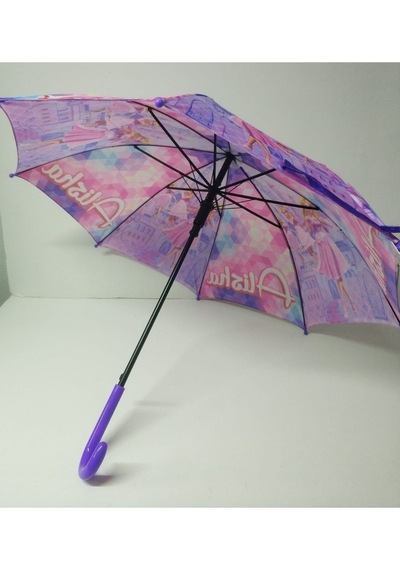 Alisha Kız Çocuk Şemsiyesi Pembe Desenli