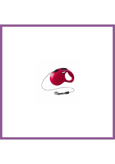 Flexi New Classic Otomatik İp Köpek Gezdirme Tasması Xsmall 3 Mt Kırmızı Rengaren