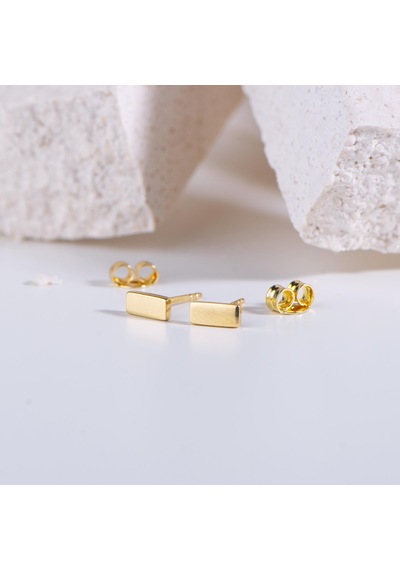 Goldkupe 14 Ayar Çubuk Altın Küpe 0,80 Gr-2056