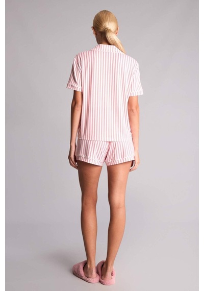 Defacto Regular Fıt Kısa Kollu 2li Softshell Kırmızı Pijama Takımı I3489ax26aurd197 Kırmızı-rd197