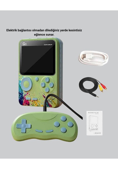 500 Oyunlu G5 Retro Mini Oyun Konsolu 3 İnç Ekran Ve Tv Desteği -