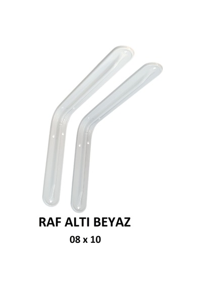 Metal Boyalı Lüx Beyaz Raf Altı 8x10 - (2 Adet)