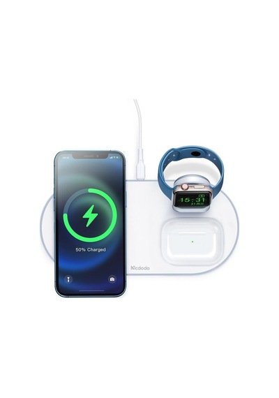Mcdodo CH-7060 3 İn1 Manyetik 15 W Kablosuz Hızlı Şarj Dock Stand Beyaz