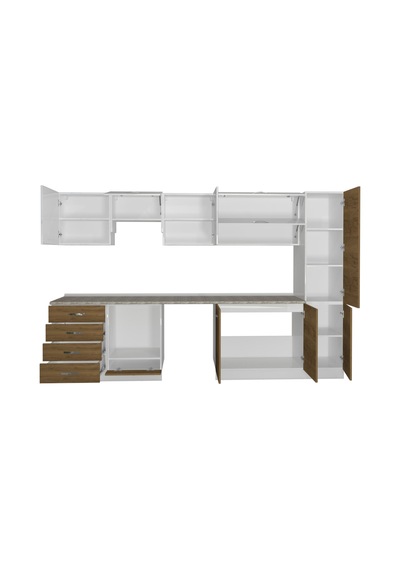 Decoraktiv Elite 325yq Ankastre Fırın Modüllü Mdf Hazır Mutfak Dolabı - Tezgah Dahil - Pera - Beyaz Beyaz - Meşe Decoraktiv Elite 325yq Ankastre Fırın Modüllü Mdf Hazır Mutfak Dolabı - Tezgah Dahil - Pera - Beyaz Beyaz - Meşe
