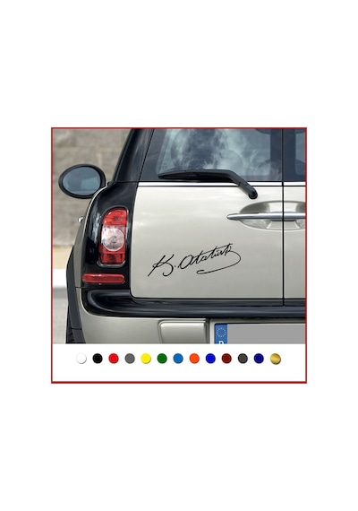 Atatürk Imzası Sticker Atatürk Sticker Atatürk Oto Sticker (365429457)