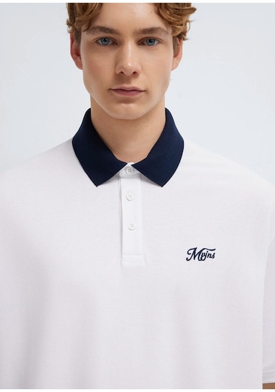 Mavi M0613330-620 Erkek Polo Yaka T-shirt Erkek Tişort Beyaz