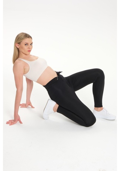 Fit Women Kadın Ekstra Yüksek Bel Kopçalı Tayt 4409 Siyah