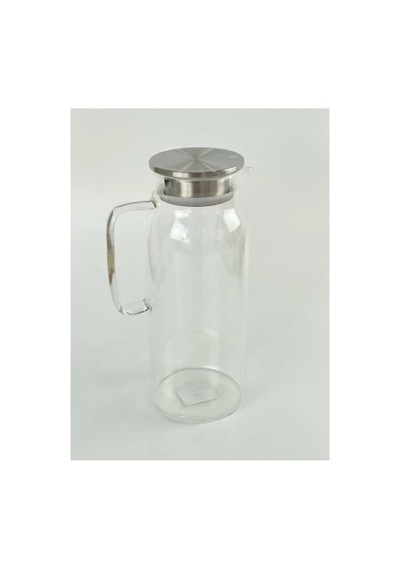 Bay 1500 Ml Borosilikat Cam Su Sürahisi - Metal Kapaklı Ve Isıya Dayanıklı Najmaddin