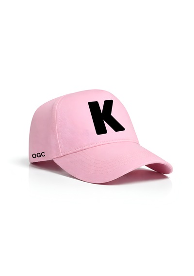 Ogc K Harfi Unisex Şapka Pembe