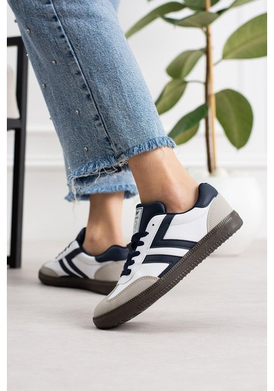 Kadın Düşük Bilek Bağcıklı Sneaker Beyaz